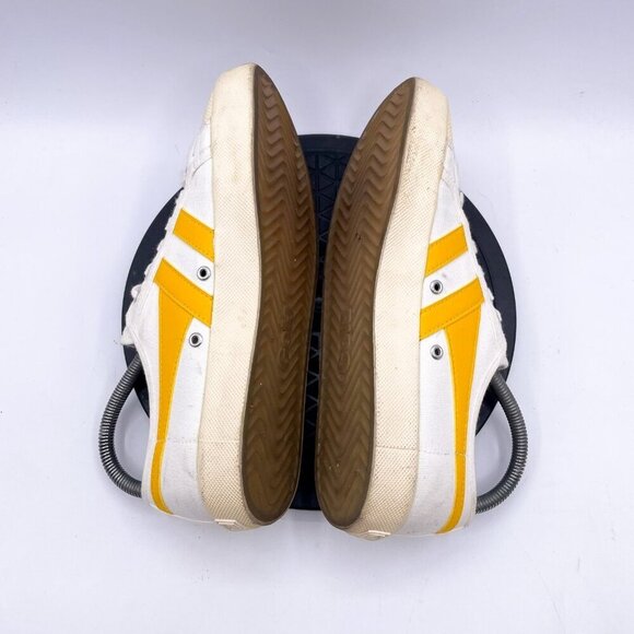 Gola Coaster Sneakers Yellow Stripe womens Size 8 - Picture 4 of 9